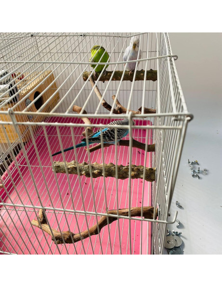 5PCS Soporte para Aves HOSUKKO Madera Natural 23cm