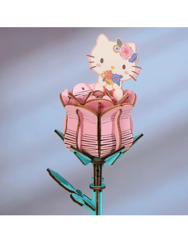 Kit de Rompecabezas 3D Rosa Rosa Hola Kitty - Manos Craft