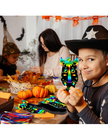 Kit de Manualidades para Rascar Hungdao - 80 Piezas Vaquero