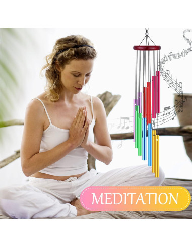 Carillones de Viento Wesiti 4 Pcs Coloridos 12 Tubos Aluminio