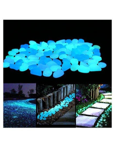 Piedras Brillantes en la Oscuridad Unime - 100 Pcs Azul