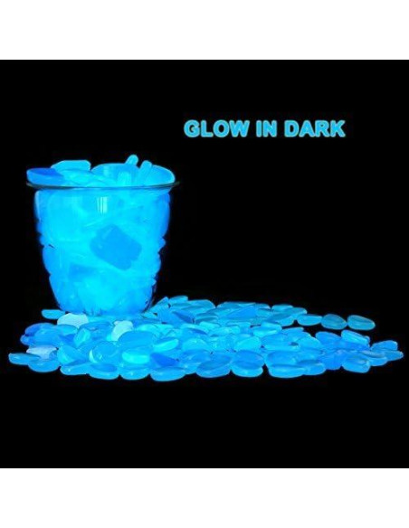Piedras Brillantes en la Oscuridad Unime - 100 Pcs Azul