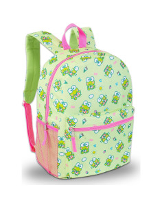 Mochila Escolar Keroppi Sanrio para Niñas 40.64 cm + Botella 2