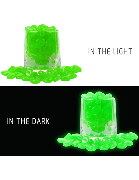 200 Piedras Brillantes en la Oscuridad TOSAMZOO para Jardín