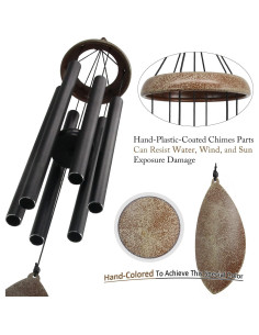 Campana de Viento ASTARIN 91 cm Metal Tono Profundo Jardín 2
