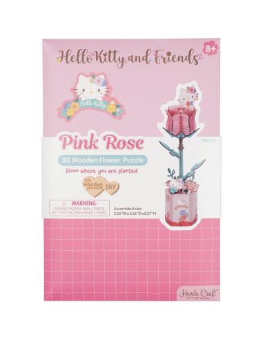 Kit de Rompecabezas 3D Rosa Rosa Hola Kitty - Manos Craft