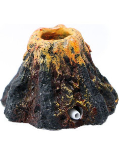 Decoración de Acuario Volcán RunXF con Burbujeador Pequeño 2