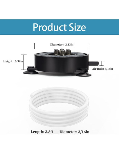 Disco Burbujeante LED para Acuario DaToo 5.3cm Multicolor