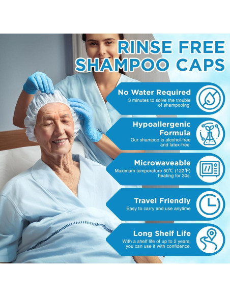 Gorro de Champú Sin Enjuague OK TAPE - 6 Paquetes Manzanilla Gorro de Champú Sin Enjuague OK TAPE - 6 Paquetes Manzanilla