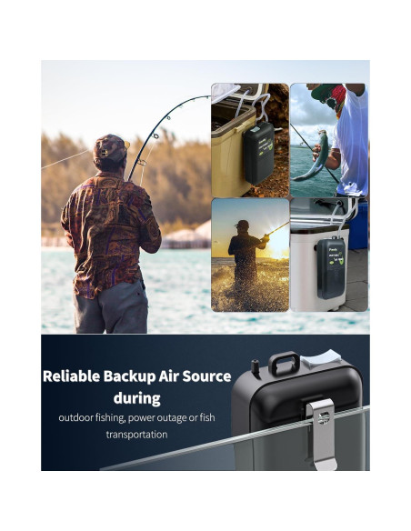 Bomba de Aire a Batería Pawfly 40 GPH para Acuario 5-30 Gal