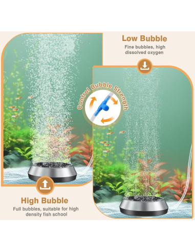 Piedra de Aire para Acuario Hygger 2.3" Difusor de Oxígeno