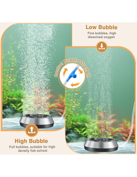 Piedra de Aire para Acuario Hygger 2.3" Difusor de Oxígeno