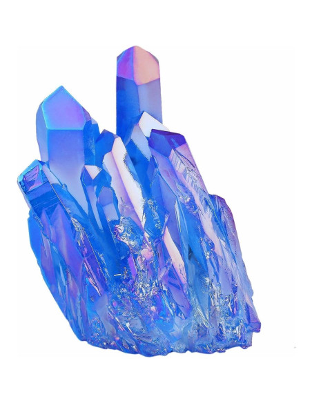 Geoda de Cristal de Roca Natural Recubierta de Titanio Azul - Mookaitedecor Geoda de Cristal de Roca Natural Recubierta de Titanio Azul - Mookaitedecor