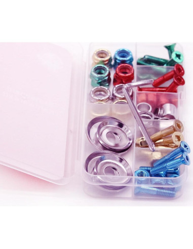 Kit de Repuesto para Skateboard BESPEED - Tornillos y Llave en L