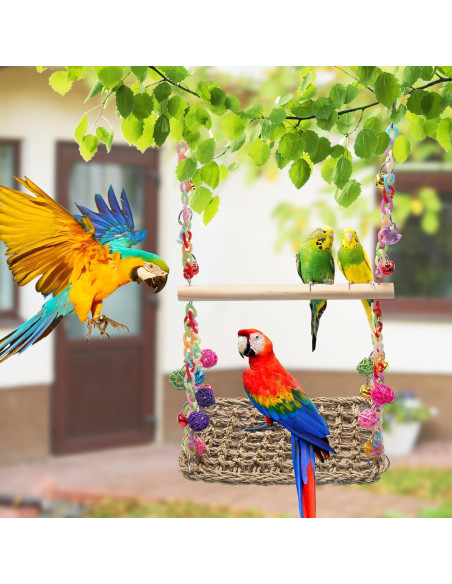 Juguete para Aves Coldairsoap - Columpio de Hierba Marina 28x20cm