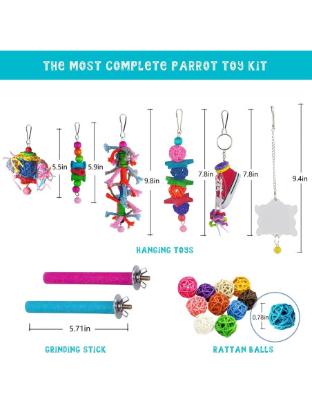 23 Juguetes para Aves Sysmashing - Columpios, Escalera y Más