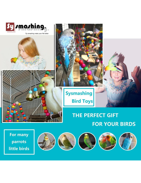 23 Juguetes para Aves Sysmashing - Columpios, Escalera y Más