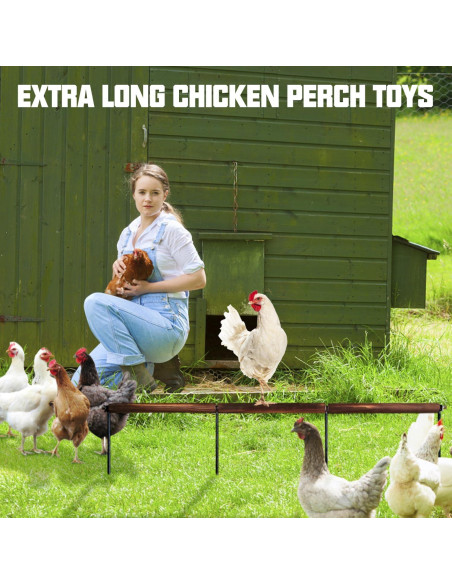 Juguete de Percha Extra Larga para Pollos NICERINC 114 cm