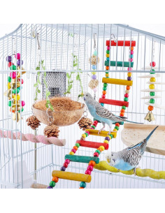 Nido Colgante para Aves VTurboWay con Alfombrilla de Coco 2