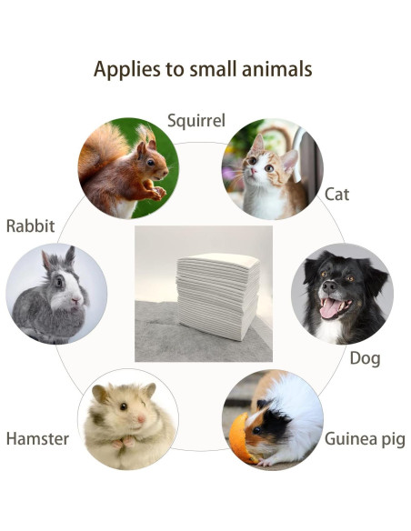 100 Almohadillas Desechables para Orina de Conejos MUYG 33x45 cm