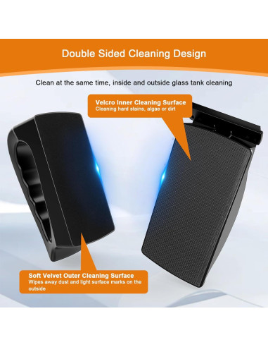 Limpiador de Cristal Magnético hygger S para Acuarios 0.1-0.2"