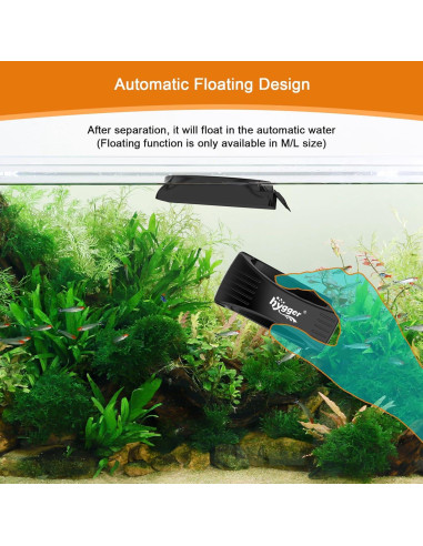 Limpiador de Cristal Magnético hygger S para Acuarios 0.1-0.2"