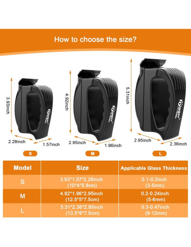 Limpiador de Cristal Magnético hygger S para Acuarios 0.1-0.2"