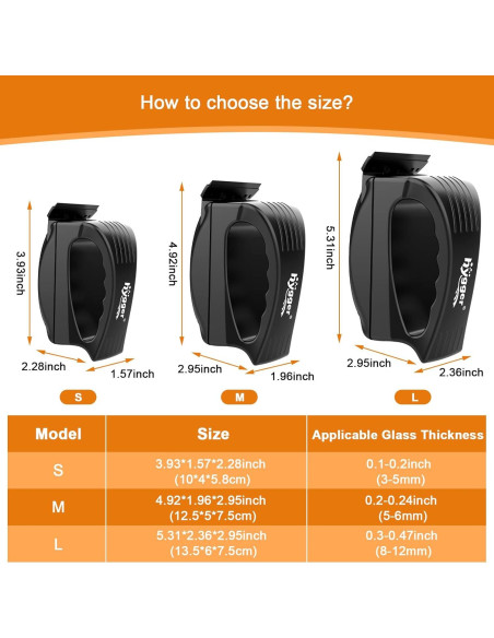 Limpiador de Cristal Magnético hygger S para Acuarios 0.1-0.2"