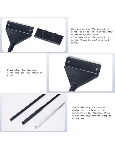 Raspador de Algas Ajustable SXMYSH 90cm Aluminio Negro