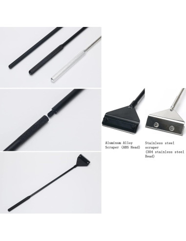 Raspador de Algas Ajustable SXMYSH 90cm Aluminio Negro