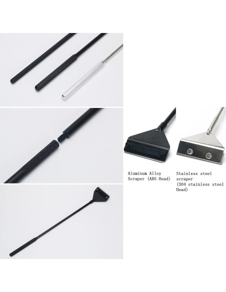 Raspador de Algas Ajustable SXMYSH 90cm Aluminio Negro