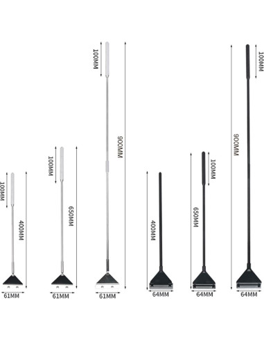 Raspador de Algas Ajustable SXMYSH 90cm Aluminio Negro