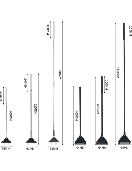 Raspador de Algas Ajustable SXMYSH 90cm Aluminio Negro