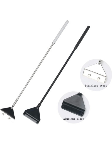 Raspador de Algas Ajustable SXMYSH 90cm Aluminio Negro