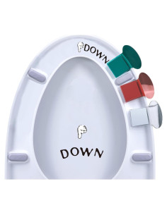 Juego de 3 levantadores de asiento de inodoro Jinshining con calcomanía