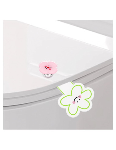 Levantador de tapa de inodoro Lasuroa, rosa/verde/blanco