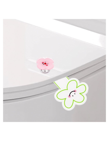 Levantador de tapa de inodoro Lasuroa, rosa/verde/blanco