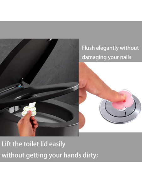 Levantador de tapa de inodoro Lasuroa, rosa/verde/blanco