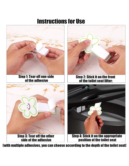 Levantador de tapa de inodoro Lasuroa, rosa/verde/blanco