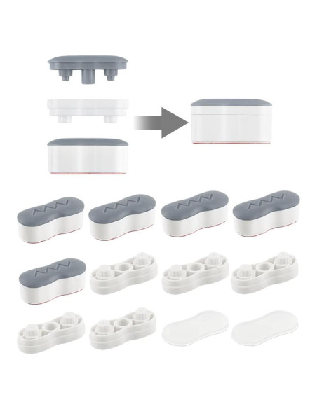 Bumpers de Asiento de Bidet Maylanny - 7 Piezas Gris