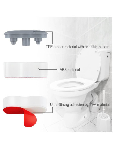 Bumpers de Asiento de Bidet Maylanny - 7 Piezas Gris