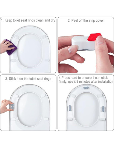 Bumpers de Asiento de Bidet Maylanny - 7 Piezas Gris