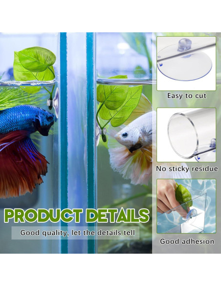 Accesorios Acuario Juexica 6 Pcs Túneles y Hojas para Betta