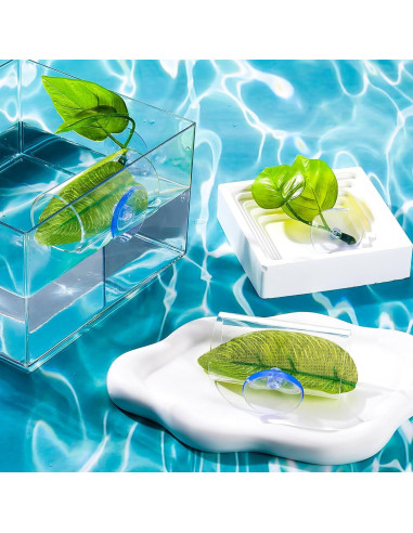 Accesorios Acuario Juexica 6 Pcs Túneles y Hojas para Betta