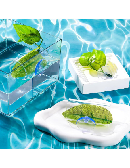 Accesorios Acuario Juexica 6 Pcs Túneles y Hojas para Betta