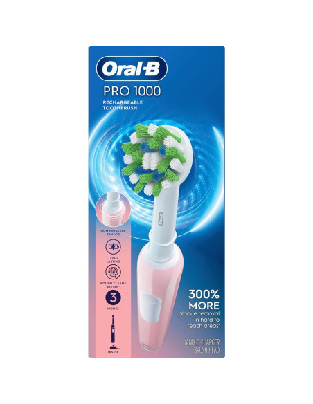 Cepillo de dientes eléctrico Oral-B Pro 1000 rosa recargable Cepillo de dientes eléctrico Oral-B Pro 1000 rosa recargable