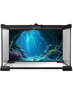 Fondo de Acuario Riivvdise 120x45cm Cueva Tropical Azul 2