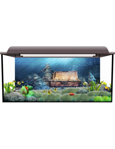 Fondo de Acuario Vinilo AWERT 120x50cm Cofre del Tesoro