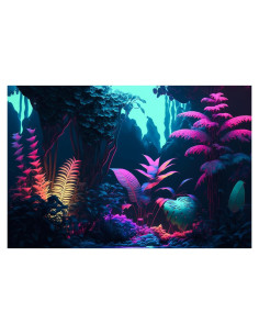 Fondo de Acuario 150x60cm Riivvdise Selva Pastel HD