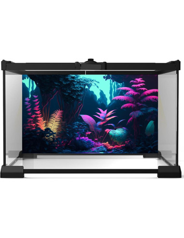 Fondo de Acuario 150x60cm Riivvdise Selva Pastel HD